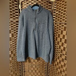 Woolrich Navy Blue 1/4 Zip Long Sleeve Fleece Pullover Sweater Men’s XXL